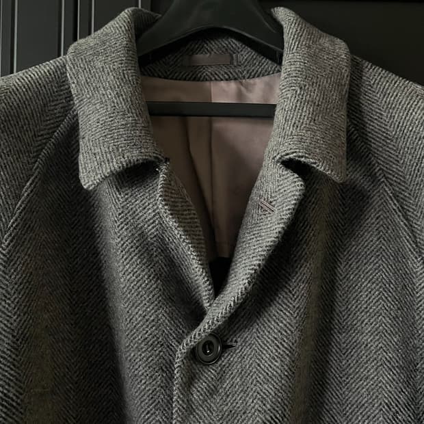 1980–90s Dior 헤링본 울 코트