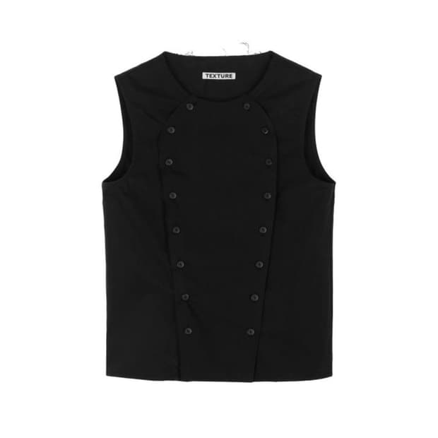 텍스처서울 단추 vest 블랙