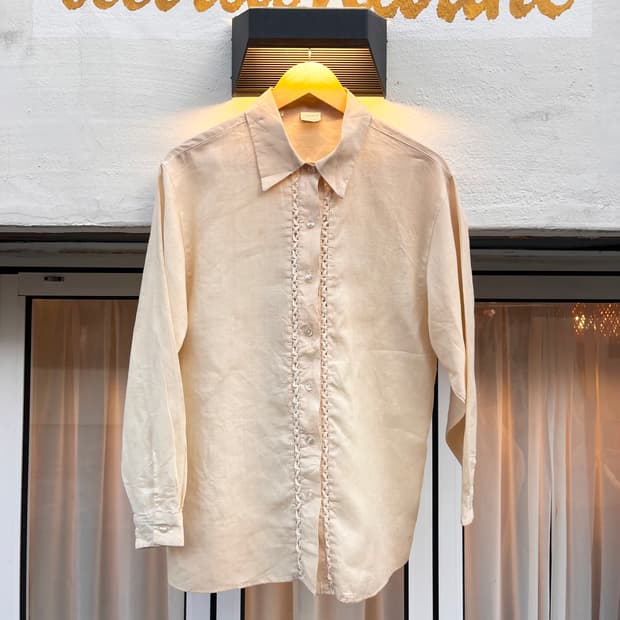 베네통 린넨 레이스 셔츠 (이탈리아제)