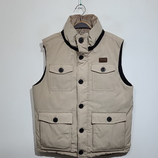 (100) 노스페이스 거위털 패딩조끼 베이지 구스다운 베스트 
