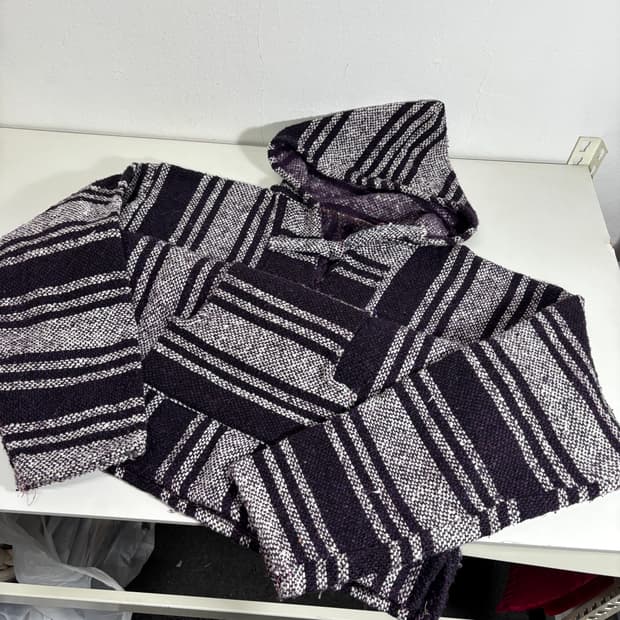 95 VTG 다크퍼플 에스닉 니트후드