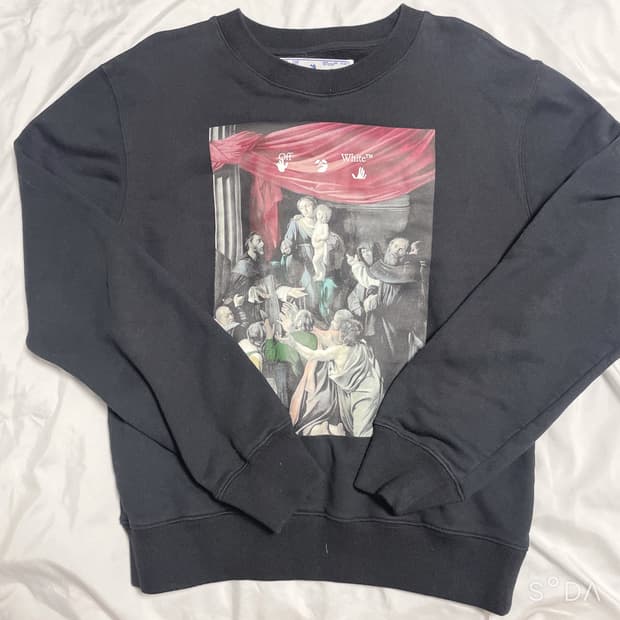 OFF-WHITE 오프화이트 블랙 명화 맨투맨 M