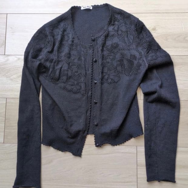 miu miu 플라워 니트 가디건