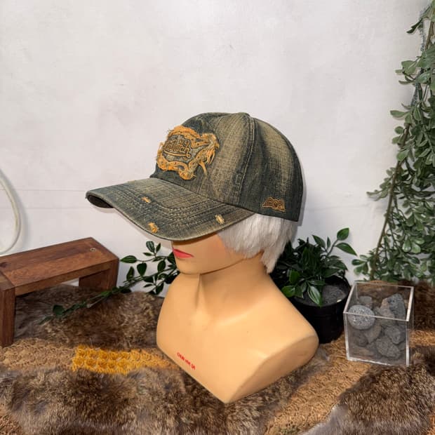 Von Dutch washing denim logo ball cap