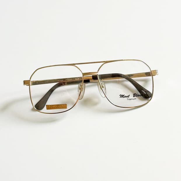 90s MONT BLANC 골드 티타늄 보잉 스퀘어 빈티지 안경