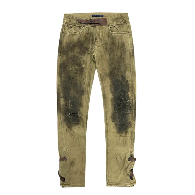 폴로 디스 레더디테일 코튼팬츠(26)