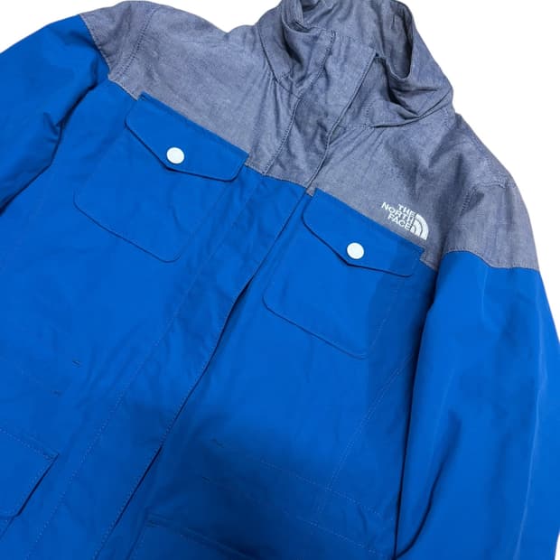 90s 빈티지 노스페이스 블루 바람막이 미디