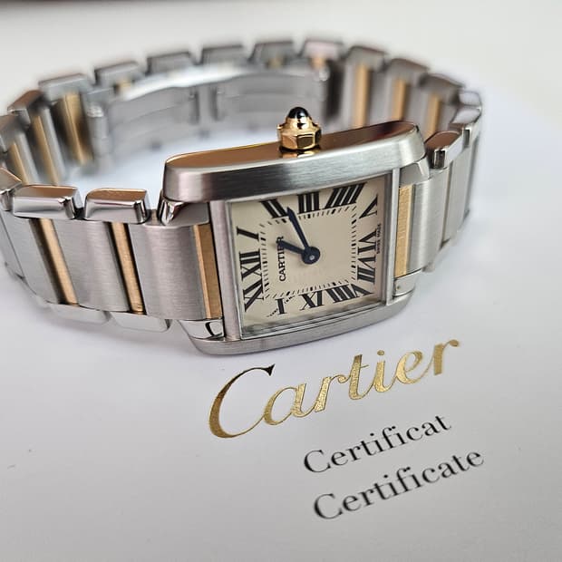 까르띠에 탱크 프랑세즈 18k콤비 스몰