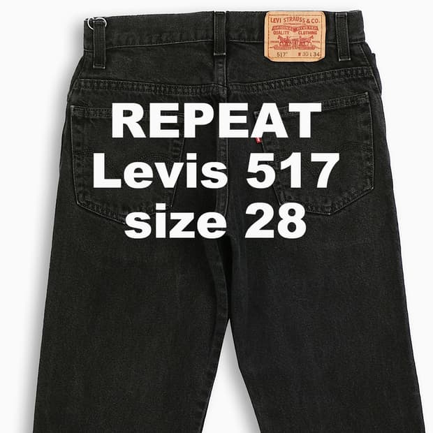 빈티지 리바이스 517 흑청 28 인치 LV5173047