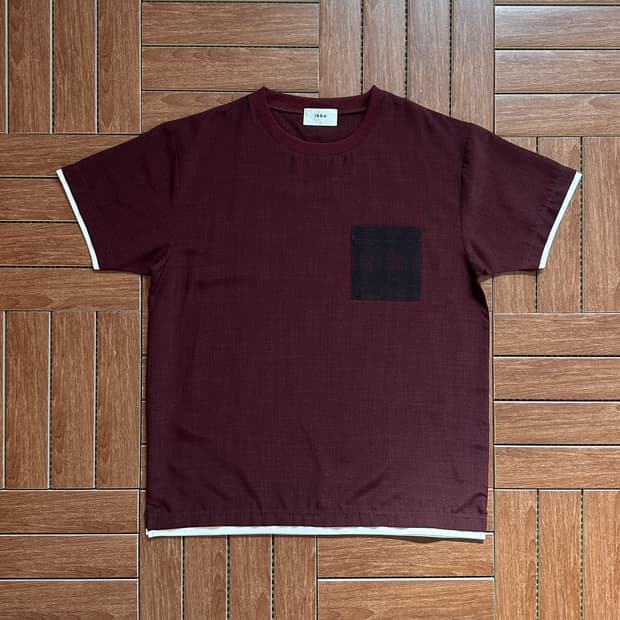 Ikka fake layered pocket 1/2 tee