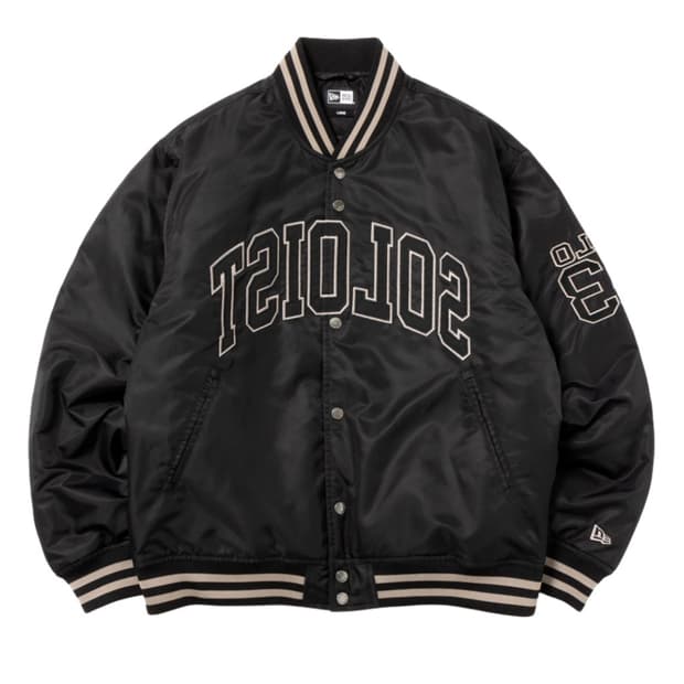 [XL] 솔로이스트 뉴에라 바시티 자켓 블랙