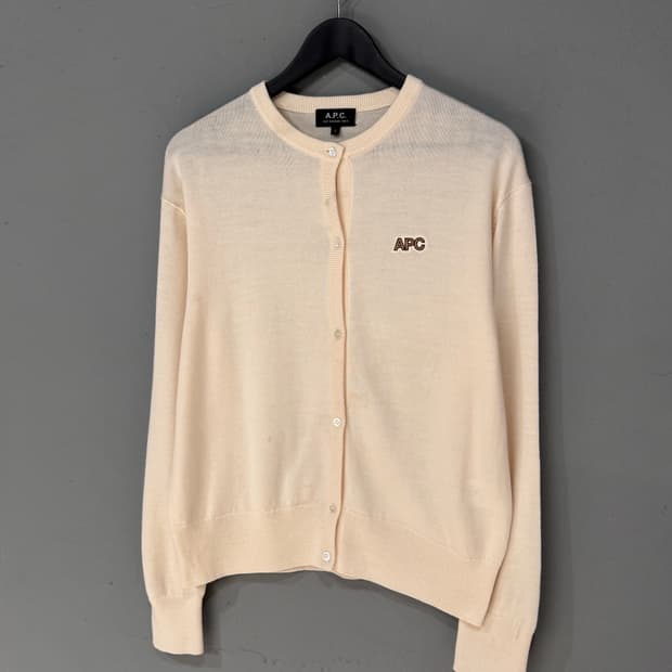 A.P.C 아페쎄 캐시미어 아이보리 가디건 