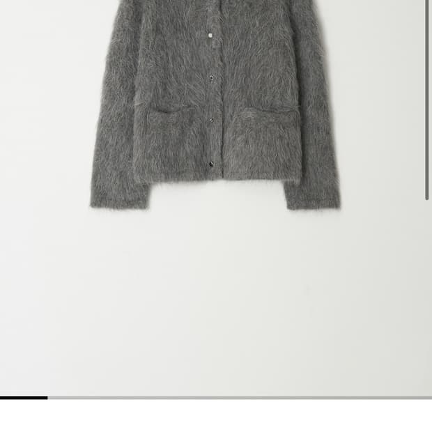 아뜰리에에디션 알파카 가디건 Alpaca Cardigan (dark gr