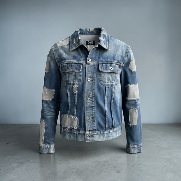 L/ 돌체앤가바나 04AW 데미지 데님 자켓