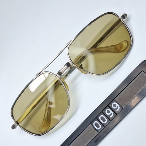 80s 일본 빈티지/더블브릿지 실버 선글라스 겸 안경테 빅사이즈 투브릿지