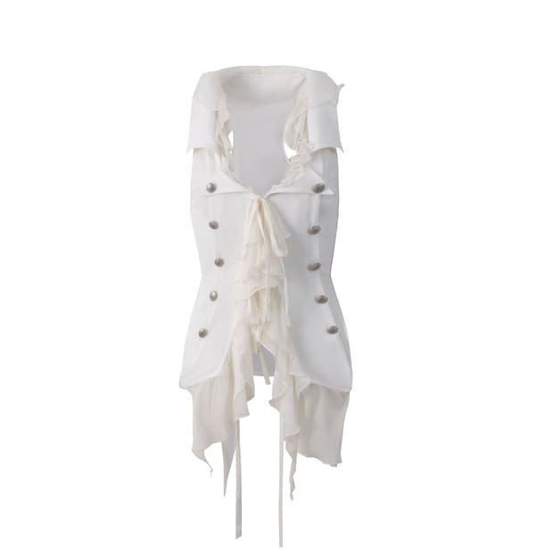 Y2k 그런지 테스트매커니즘 더블펀치 Jelly Ruffle Vest