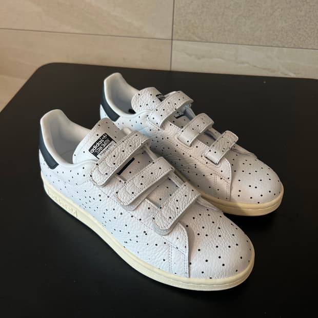 [265mm] [새제품] 아디다스 스탠스미스 CF 벨크로 (블랙) 풀박스