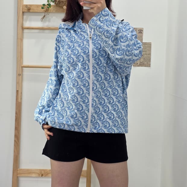 [프립]M/먼싱웨어(Munsingwear) 기하학 패턴 후드 바람막이