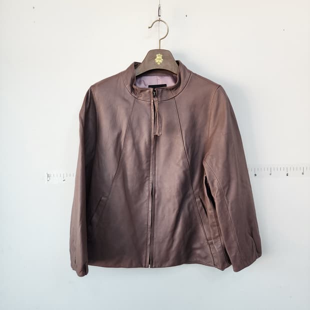 카시바디 브라운 양가죽 점퍼