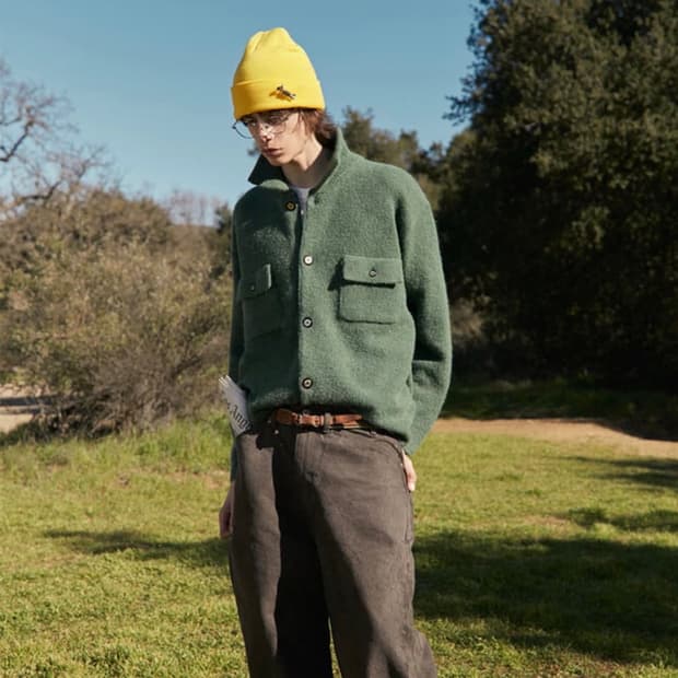 STU 더블카라 가디건 그린 L