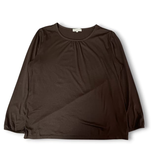JPN 세오리아 미니멀 셔링 롱슬리브 티 2XL