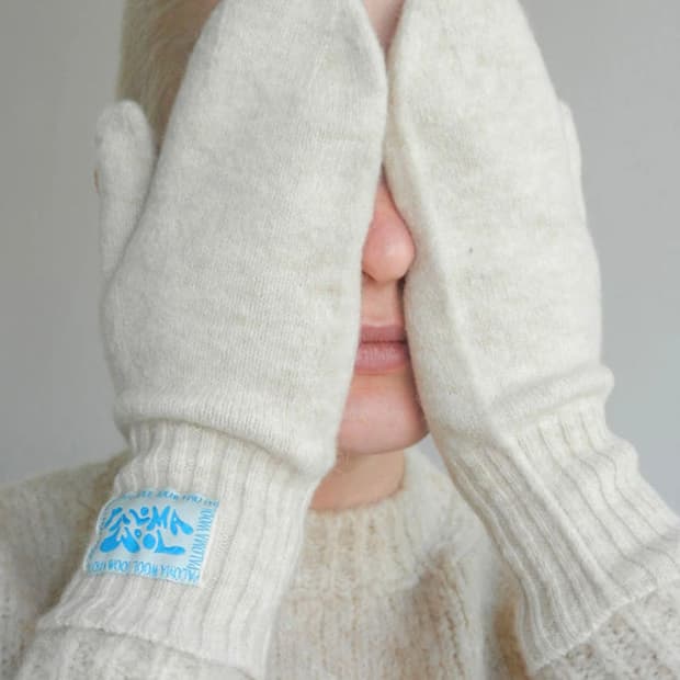 팔로마울 니트 장갑 에크루