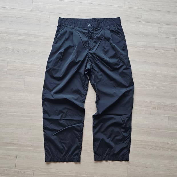 36 1회착) 탑텐 투턱 나일론 슬랙스 와이드 팬츠 남자 46 34 35