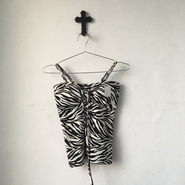 Zebra pattern sleeveless