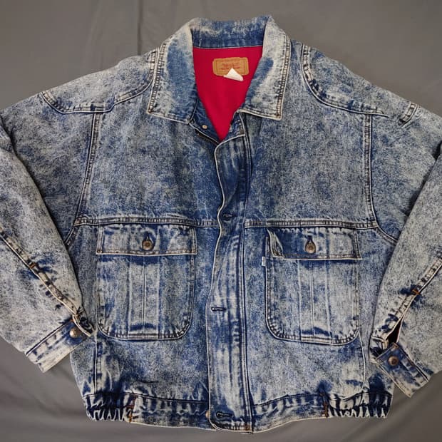 빈티지 80s 리바이스 데님 봄버 재킷(L)