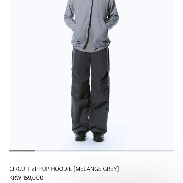 산산기어 CIRCUIT ZIP-UP HOODI [MELANGE GREY