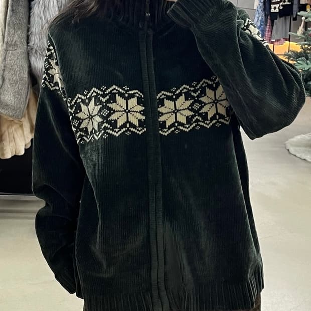 노르딕 니트벨벳 집업