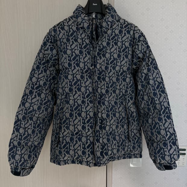 [L] 슈프림 fuck 자카드 오리털 패딩