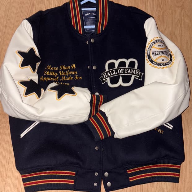 위캔더스 H.O.F 바시티자켓 