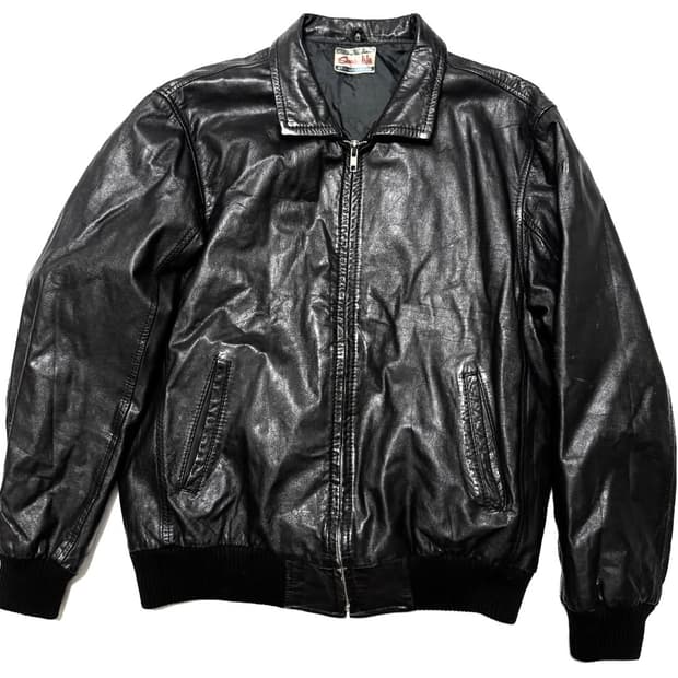 레더 블루종 자켓