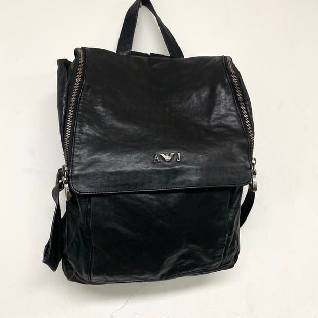 (Armani Jeans)A J metal Logo Zip Detail