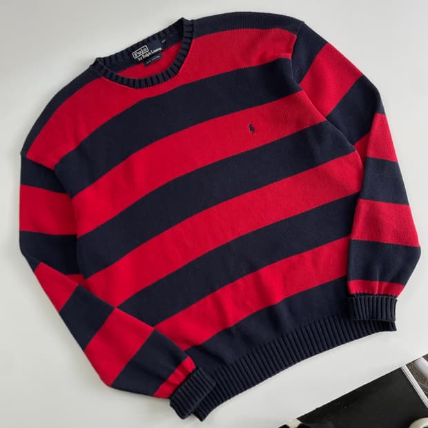 Polo  폴로 랄프로렌 90,s단가라 헤비코튼 니트
