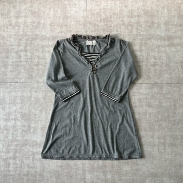frill henley tee