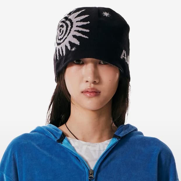 아캄 비니 Sun Jacquard Beanie (Black)