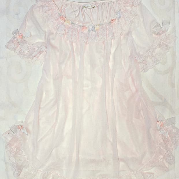 Wacoal 와코루 핑크 슬립 파자마 원피스