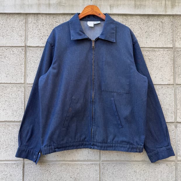 70s FRENCH DENIM CYCLIST 데님 사이클리스트워크자켓