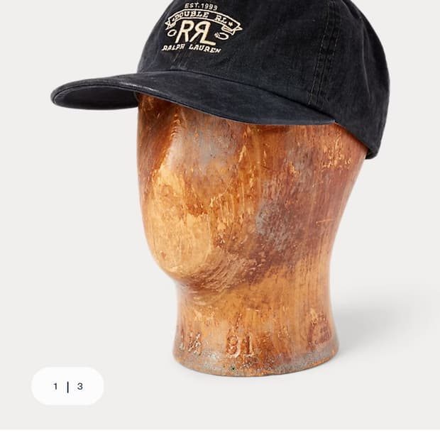 더블알엘 랜치 로고 트윌 볼캡 새상품