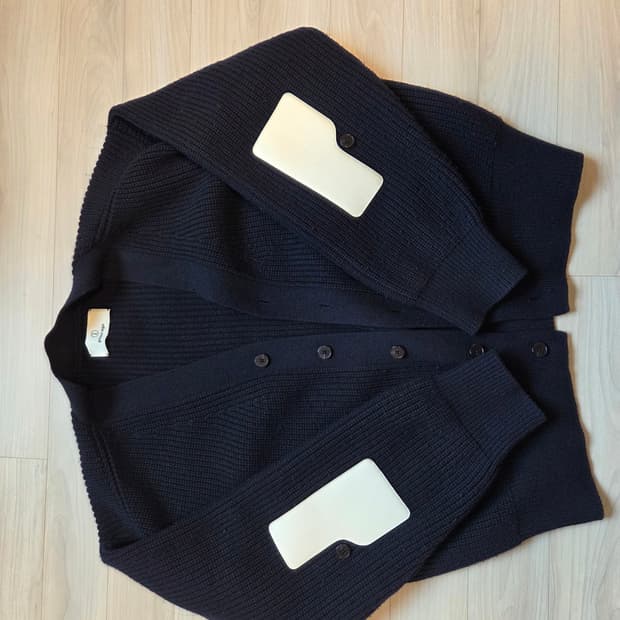 이얼즈어고 가디건 네이비 두꺼운 버전 L 사이즈