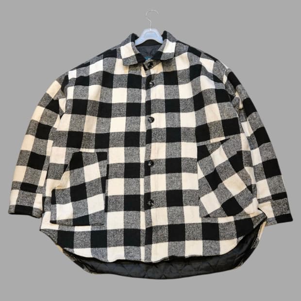 FREE(착샷잇음 ) 체스체크 오버핏 셔츠자켓 
