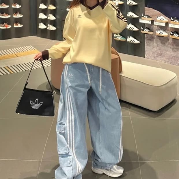 아디다스 아딜레니움 데님 카고 팬츠