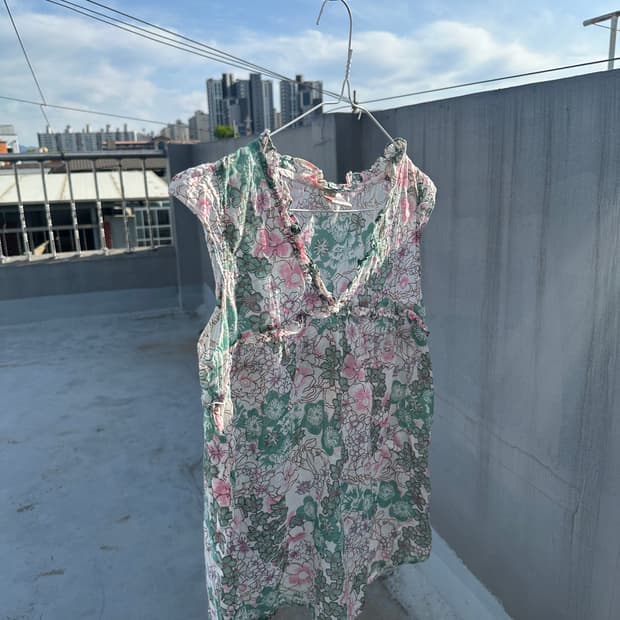 빈티지 하구미 플라워 수채화 슬리브 모리 모리걸 아오이유우