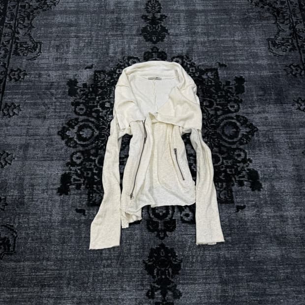 Unknown asymmetric rider sweat zip up