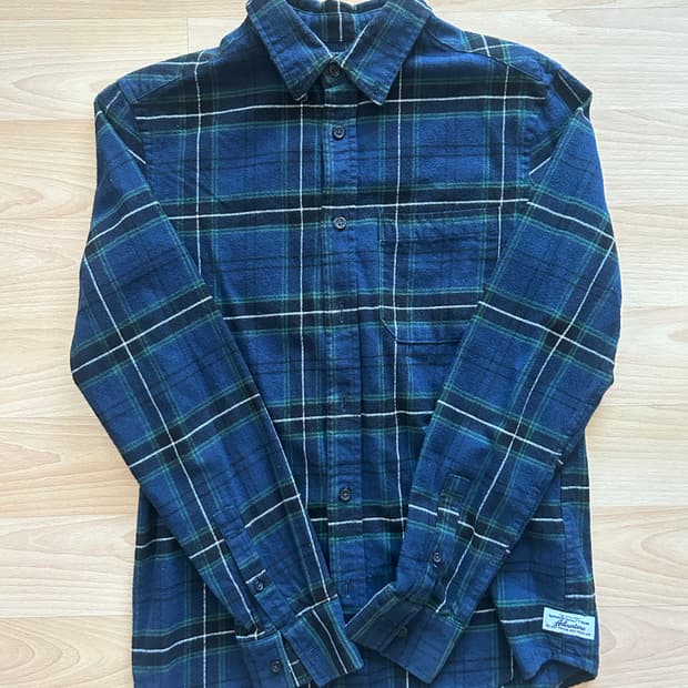 빈티지 네이비 체크셔츠 남방