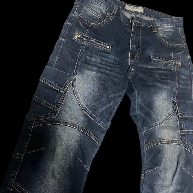 데님콜렉션 카고 데님 팬츠 y2k 펑크