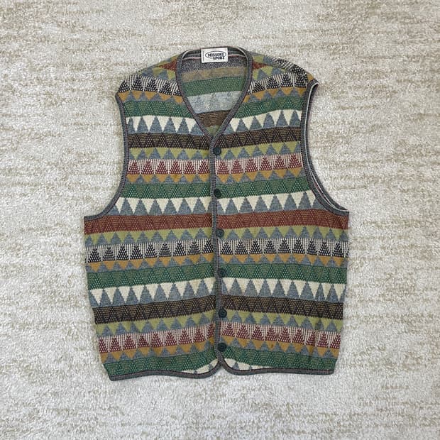 [S~M] 90s 미쏘니 스포츠 메이드 이탈리아 니트 베스트 