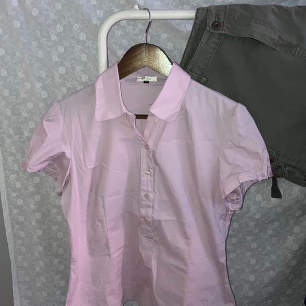 💌 Geekchic puffed short-sleeved blouse.